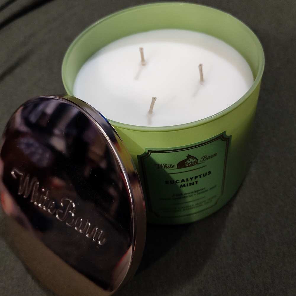 NEW! BBW 3 Wick Candle (Eucalyptus Mint)